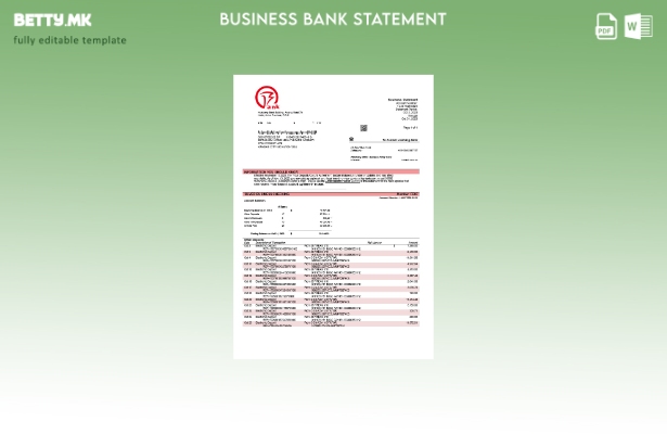 модерен стил Извештај за цврста сметка на Huishang банка Шаблон Word и PDF
